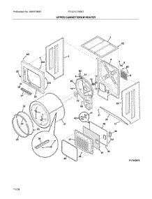 Upper Cabinet / Drum Heater parts for Frigidaire Washer Dryer Combo FFLG1011MW2 from AppliancePartsPros.com