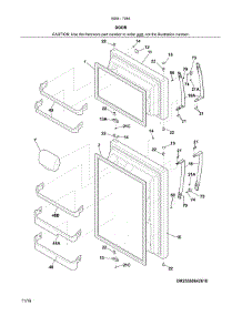 Doors parts for Kenmore Refrigerator 253.70643611 (25370643611, 253 70643611) from AppliancePartsPros.com
