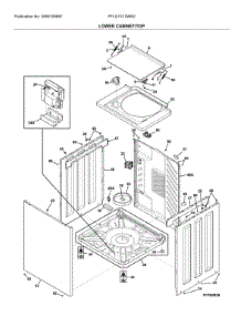 Lower Cabinet / Top parts for Frigidaire Washer Dryer Combo FFLG1011MW2 from AppliancePartsPros.com