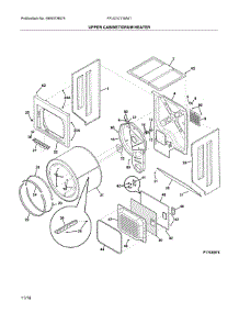 Upper Cabinet / Drum Heater parts for Frigidaire Washer Dryer Combo FFLG1011MW1 from AppliancePartsPros.com