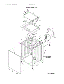Lower Cabinet / Top parts for Frigidaire Washer Dryer Combo FFLG3900UW0 from AppliancePartsPros.com