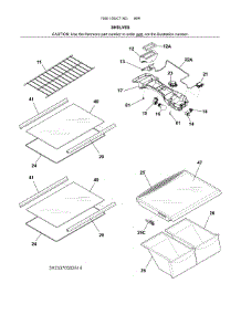 Shelves parts for Kenmore Refrigerator 253.70509614 (25370509614, 253 70509614) from AppliancePartsPros.com