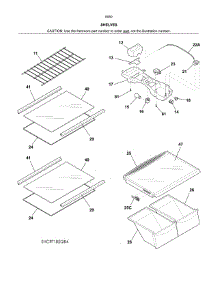 Shelves parts for Kenmore Refrigerator 253.60505614 (25360505614, 253 60505614) from AppliancePartsPros.com