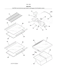Shelves parts for Kenmore Refrigerator 253.70505613 (25370505613, 253 70505613) from AppliancePartsPros.com