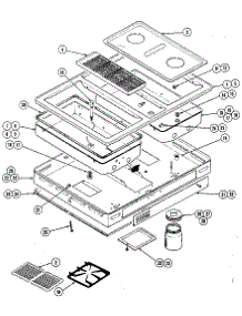 Top / Burner Box Assembly parts for Kenmore Cooktop 123.02 / 1988 (12302 / 1988, 123 02 / 1988) from AppliancePartsPros.com