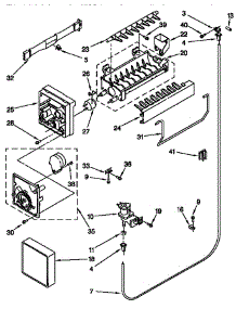 Icemaker parts for Kenmore Refrigerator 106.77868791 (10677868791, 106 77868791) from AppliancePartsPros.com