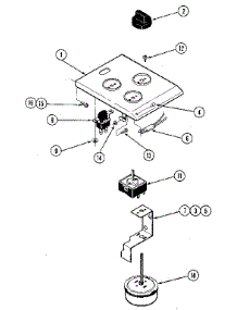 Escutcheon Assembly parts for Kenmore Cooktop 223.04 / 1988 (22304 / 1988, 223 04 / 1988) from AppliancePartsPros.com
