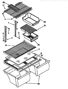 Shelf parts for Kenmore Refrigerator 106.67031790 (10667031790, 106 67031790) from AppliancePartsPros.com