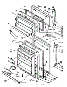 Door parts for Kenmore Refrigerator 106.6748641 (1066748641, 106 6748641) from AppliancePartsPros.com