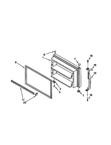 Freezer Door parts for Kenmore Refrigerator 106.67032791 (10667032791, 106 67032791) from AppliancePartsPros.com