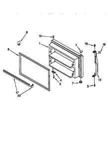 Freezer Door parts for Kenmore Refrigerator 106.67188792 (10667188792, 106 67188792) from AppliancePartsPros.com