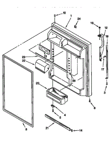 Refrigerator Door parts for Kenmore Refrigerator 106.67188792 (10667188792, 106 67188792) from AppliancePartsPros.com