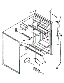 Refrigerator Door parts for Kenmore Refrigerator 106.67062791 (10667062791, 106 67062791) from AppliancePartsPros.com