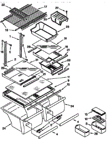Shelf parts for Kenmore Refrigerator 106.67181790 (10667181790, 106 67181790) from AppliancePartsPros.com