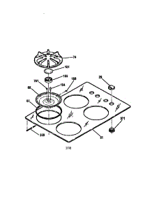 Main Top Section parts for Kenmore Cooktop 911.32356591 (91132356591, 911 32356591) from AppliancePartsPros.com
