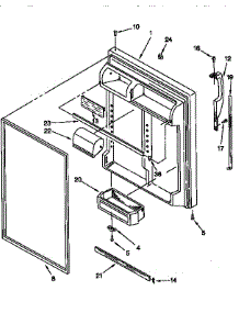 Refrigerator Door parts for Kenmore Refrigerator 106.67181790 (10667181790, 106 67181790) from AppliancePartsPros.com