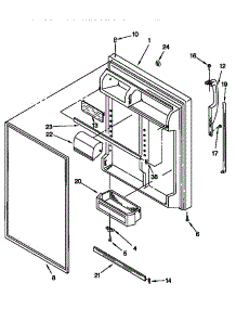 Refrigerator Door parts for Kenmore Refrigerator 106.67181791 (10667181791, 106 67181791) from AppliancePartsPros.com