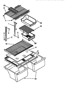 Shelf parts for Kenmore Refrigerator 106.67031791 (10667031791, 106 67031791) from AppliancePartsPros.com
