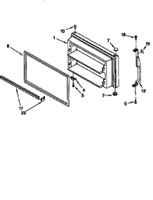 Freezer Door parts for Kenmore Refrigerator 106.67067790 (10667067790, 106 67067790) from AppliancePartsPros.com