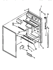 Refrigerator Door parts for Kenmore Refrigerator 106.67067790 (10667067790, 106 67067790) from AppliancePartsPros.com