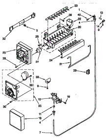 Icemaker parts for Kenmore Refrigerator 106.67067791 (10667067791, 106 67067791) from AppliancePartsPros.com