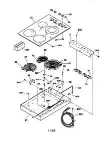 Replacement Parts parts for Kenmore Cooktop 911.42676890 (91142676890, 911 42676890) from AppliancePartsPros.com