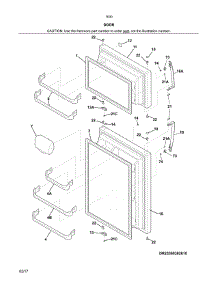 Door parts for Kenmore Refrigerator 253.70309611 (25370309611, 253 70309611) from AppliancePartsPros.com