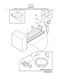 Ice Maker parts for Kenmore Refrigerator 253.70423418 (25370423418, 253 70423418) from AppliancePartsPros.com