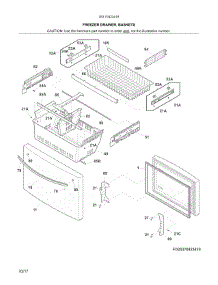 Freezer Drawer, Baskets parts for Kenmore Refrigerator 253.70423418 (25370423418, 253 70423418) from AppliancePartsPros.com