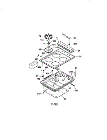 Main Top parts for Kenmore Cooktop 911.32285890 (91132285890, 911 32285890) from AppliancePartsPros.com