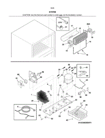 Sysytem parts for Kenmore Refrigerator 253.60389414 (25360389414, 253 60389414) from AppliancePartsPros.com