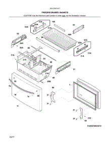 Freezer Drawer, Baskets parts for Kenmore Refrigerator 253.70423417 (25370423417, 253 70423417) from AppliancePartsPros.com