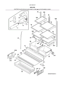 Shelves parts for Kenmore Refrigerator 253.70423417 (25370423417, 253 70423417) from AppliancePartsPros.com