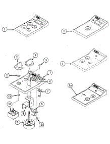Escutcheon Assembly parts for Kenmore Cooktop 223.09 / 1988 (22309 / 1988, 223 09 / 1988) from AppliancePartsPros.com