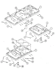 Burner Box Assembly parts for Kenmore Cooktop 223.06 / 1988 (22306 / 1988, 223 06 / 1988) from AppliancePartsPros.com