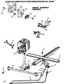 Burners, Manifold, Controls parts for Kenmore Furnace 867.773730 (867773730, 867 773730) from AppliancePartsPros.com