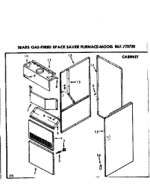 Cabinet parts for Kenmore Furnace 867.773730 (867773730, 867 773730) from AppliancePartsPros.com