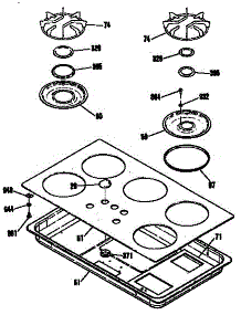 Gas Counter Unit parts for Kenmore Cooktop 911.3312992 (9113312992, 911 3312992) from AppliancePartsPros.com