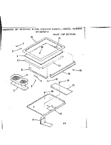 Main Top Section parts for Kenmore Cooktop 911.9378113 (9119378113, 911 9378113) from AppliancePartsPros.com
