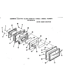 Oven Door Section parts for Kenmore Cooktop 911.9378113 (9119378113, 911 9378113) from AppliancePartsPros.com