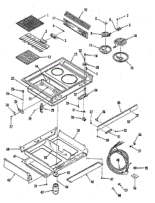 Main Top Section parts for Kenmore Cooktop 911.4398512 (9114398512, 911 4398512) from AppliancePartsPros.com