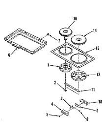 Optional Electric Hob Element Module Kit 4998531 parts for Kenmore Cooktop 911.4398512 (9114398512, 911 4398512) from AppliancePartsPros.com