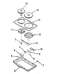 Electric Hob Element Module Kit 4998530 / 4998030 parts for Kenmore Cooktop 911.4338611 (9114338611, 911 4338611) from AppliancePartsPros.com