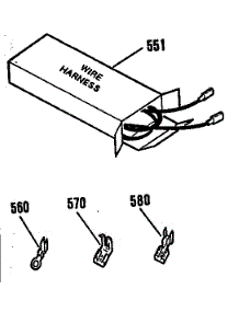 Wire Harness  /  Components parts for Kenmore Cooktop 911.3312993 (9113312993, 911 3312993) from AppliancePartsPros.com