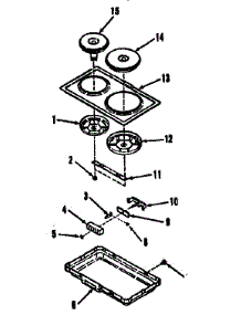 Optional Electric Hob Element Module Kit 4998530 parts for Kenmore Cooktop 911.4398590 (9114398590, 911 4398590) from AppliancePartsPros.com