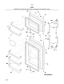 Door parts for Kenmore Refrigerator 253.70609416 (25370609416, 253 70609416) from AppliancePartsPros.com