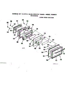 Oven Door Section parts for Kenmore Cooktop 911.9378112 (9119378112, 911 9378112) from AppliancePartsPros.com
