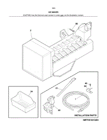 Ice Maker parts for Kenmore Refrigerator 253.70609416 (25370609416, 253 70609416) from AppliancePartsPros.com