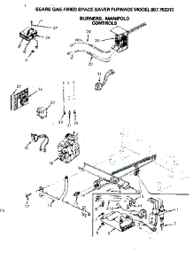 Burners, Manifold Controls parts for Kenmore Furnace 867.763310 (867763310, 867 763310) from AppliancePartsPros.com
