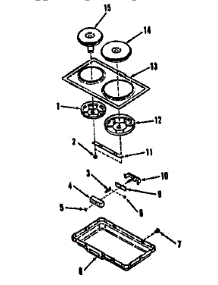 Optional Electric Hob Element Module Kit 4998530 & 4998630 parts for Kenmore Cooktop 911.4378680 (9114378680, 911 4378680) from AppliancePartsPros.com